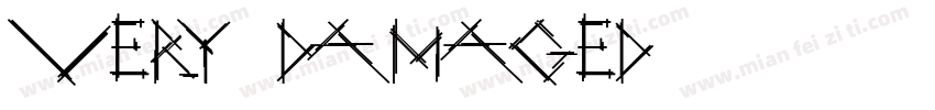 very damaged字体转换